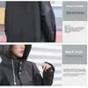 Adult Long Waterproof Rain Coat Women Women's Men's coat Impermeable wear Men EVA Black Thicken Hooded Poncho 220217