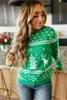 Kvinnor Xmas Print Blouse Hooded Långärmad Sweatshirt Casual Top Pullover Jumpe Santa Elf Katt Populära Kvinnor Män Sweatshirt Y1118