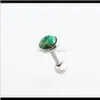 Inne ciało 10 sztuk / partia (1.2x6x3 / 4 / 5mm) Opal 16 Gauge Ball Ear Chartilage Piercing Biżuteria Kolczyki Stud Drop Dostawa 2021 BW5SS