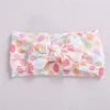 Haaraccessoires Floral Printing Nylon Bow Headwrap Soft Baby Hoofdband One Size Past Past Accessoire