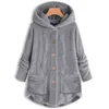 Women Winter Oversize Coat Luxury Long-Sleeve Wool Hooded Jacket Fashion Warm Solid Color Button Thick Clothing For Lady 211104