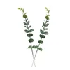30 pcs artificial eucalipto folha vegetal plantas acessórios florais buquê enchimento casamento decoração de casa decoração falsificada folhagem kb19 210624