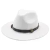 القبعات الفلسفة النساء الرجال عارضة الغربية رعاة البقر فيدورا القبعات أبيض أسود الكاكي الجمل الفرقة حزام الفاخرة المألوف بنما المرأة القبعات