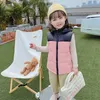 2021 Lightweight Children's Down Vests for Boys and Girls Hooded Color Matching Autumn Down Jackets Can Be Uncapped