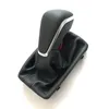 Black Gear Shift Knob with Leather Boot Gaiter LHD AT Auto Trans ONLY For NEW A7 A6 PA STYLE C7