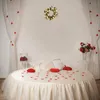 Corona di fiori di rosa artificiale primaverile per la porta d'ingresso, festa di nozze, finestra da parete, decorazione per la casa della fattoria