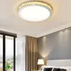 現代LEDベッドルームのシーリングランプリビングルームクリスタルライトラウンドホワイトアクリルベースパーラーキッチンライト照明器具