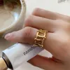 Кластерные кольца S'Steel Hollow Ring для женщин 925 Серебряное серебро минималистское золото винтаж Анилло Плата де Лей Дизайнер