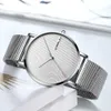 Luksusowa marka CRRJU Mężczyźni Watch Dorywczo Minimalistyczny Kwarcowy Zegarek Moda Proste Silver White Wodoodporne Wristwatch Męskie Prezenty X0625