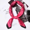 Luxo Silk Scarf Scarf Square Headband Headband Design Ponto Imprimir Primavera Xaile Envoltórios Bandanas Foulard Feminino Cabelo Fita Echarpe