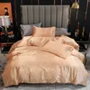 Kuup Luxury Solid Color Bedding Set All Size Duvet Cover Bed King Queen Comforter Bed Red Quilt Cover High Quality For Adults 210706