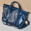 HBP 여성 가방 크로스 바디 2021 패션 대용량 토트 유럽 단일 어깨 크로스 바디 가방 핸드백 블루 022
