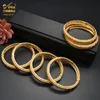 ANIID 4Pcs Set 24K Dubai Gold Plated Bangle Bracelet For Women Ethiopian Arabic African Indian Wedding Bride Jewelry Gift 2202228947514