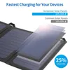 ABD Stok Choetech 19 W Güneş Telefon Şarj Çift USB Portu Kamp Güneş Paneli Taşınabilir Şarj SmartphoneaA41 A51 A48 A36 için Uyumlu