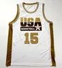 Magia da basket Magic Johnson #15 Custom Magic ED White Size S-4xl Qualsiasi nome e numero di numeri