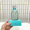Bottiglia di profumo femminile in vetro da 75 ml a forma di diamante profumi quadrati trasparenti affrancatura veloce