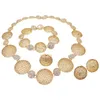 Nuovi set di gioielli africani Fascino Collana di cristallo Orecchini Bracciale Anello per le donne Set di gioielli da sposa all'ingrosso