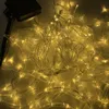 Solar Lamp Star Moon Fairy Curtain String Lights Christmas Garland For Bar Home Wedding Party Garden Patio Window Decor Remote