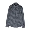 Herrskjorta Business Casual Formal Dress Shirts Pekad krage Striped Shirt Mäns Långärmad Slim Social Party Blouse 210527