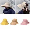 Chapeau de soleil portable en coton de style japonais pour filles et femmes, été, rayons anti-uv en plein air, vente en gros DD042