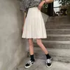 Skirts Pleated Women High Waist Summer Knee-length Preppy Style Harajuku 3XL Plus Size Chic Street School Cosplay Casual Female G220309