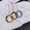 Nieuwe heren- en dameshangdoek diamant kettingen modeontwerper roestvrijstalen kettingen voor koppels als geschenken luxe J263T