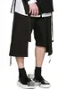 メンズパンツパンツスカートカジュアルワイドレッグスプリング夏黒髪スタイリストファッションルーズ二重層スプライシング大型サイズ