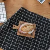 2pcs/set Linen Napkins 50*70cm Black and white check home Placemat Kitchen Tea Towels Table mats