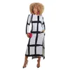 プラスサイズのアフリカのドレスの女性のダニキ衣料品ローブフェムススリムな夜の長いマキシドレスオフィスファッション服210525