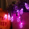 Stringhe 20 LED Halloween Skull String Light Lamp DIY Hanging Horror Decorazione per forniture per feste domesticheLED LEDLED LED