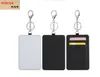 blank keychain with card slot PU Leather Sublimation print card case