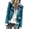 Women's Jackets Spring Autumn Women Faux Jacket Slim Streetwear Khaki Coat Biker Moto With Belt Female Outerwear