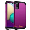 3 In 1 Heavy Duty Shockproof Cases For Samsung A02 Hybrid Hard PC+Silicone Rubber Protective Cover