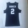 Devin Booker # 2 Moss Secondary Point Navy Bule Mens Basketball Jersey