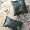 Тропическое зеленое растение листья 100% полиэстер жаккардовый подушка для подушки дома декор подушки для дома для дивана дивана наволочка