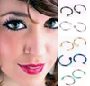 Trendige Nasenringe, Körperpiercing-Schmuck, Modeschmuck, Edelstahl, offener Nasenring, Ohrstecker, gefälschte Nasenringe, nicht Piercing-Ringe im Großhandel