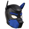 10色のセクシーなコスプレロールプレイドッグフルヘッドマスクソフトパッド付きラテックスゴム子犬BDSMボンデージフードセックスおもちゃY2006162285156