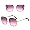 Luxury Designer Sunglasses For Women And Men Square Chain Frame And Temples Fashion Metal 5 Colors Free shipping by air2370272