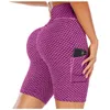 Damen-Shorts für Damen, Sport, mit Taschen, Laufen, Fitness, Nähte, enge Leggings, Sportbekleidung, Yo-ga, Fitnessstudio, hohe Taille, Push-up für Damen