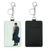 DHL100pcs Bag Parts Sublimation DIY Blank White PU Bus Card Holder With Keychain