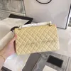 Italien Fashion 25C Women Classic Double Falp Shoulder Bags Lambskin äkta läder lyxdesigners Matelasse Chain Quilted Multi 211b