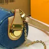 Mini Retro Cowboy Old Flower Small Messenger Bag السيدات الدنيم قماش حقائب كروسبودي الذهب سلسلة اسطوانة حقيبة يد حزمة زيبر المحفظة