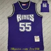 Retro Herren Basketball SacramentoCity Team Chris 4 Webber Jason 55 Williams MitchellNess schwarz blau 1998-99 Hardwoods Classic Jersey