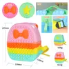 DHL Zaino Bambini Zaino per il tempo libero Favore di partito Silicone Puzzle Press Bubble Music Toy School Bags 2022 Commercio all'ingrosso F0225