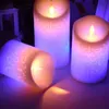 3pcs cambiamento di colore gradiente led candele telecomando elettronico senza fiamma respiro candela luci notturne festa nuziale Decorat Y200531