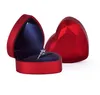 Caja de anillo de boda con luz LED en forma de corazón con almacenamiento de exhibición, cajas de decoración de joyería, bolsa colgante, regalo de cumpleaños