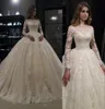 2021 Nouvelle robe d'arabe d'arabe vintage robe de mariée hors épaule dentelle Appliques cristal perlé manches longues et de robe de mariée formelle