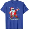 T-Shirt da donna Social Distancing Christmas Santa Pattern T Shirt Divertente Casual Xmas Lampada colorata T-shirt manica corta Phyl22