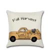 45*45cm Pillowcase Linen Pillow cover Happy Fall Thanksgiving Day Soft Linen Pillow Case Cushion Cover Home Decor XVT0127