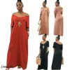 Casual Kleider Boho Maxi Kleid Kurzarm V-Ausschnitt Baggy Lose Tunika Kaftan Modest Frauen Strand Urlaub Sommerkleid Lange Vestidos Plus Größe